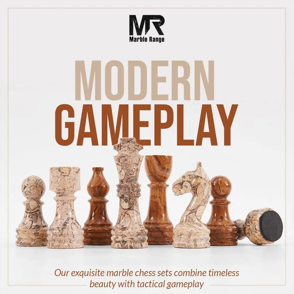 Board Game with 32 Chess Pieces, 2 Extra Queens & Storage Box, Luxury Travel Game, Elegant Gift for Home Decor