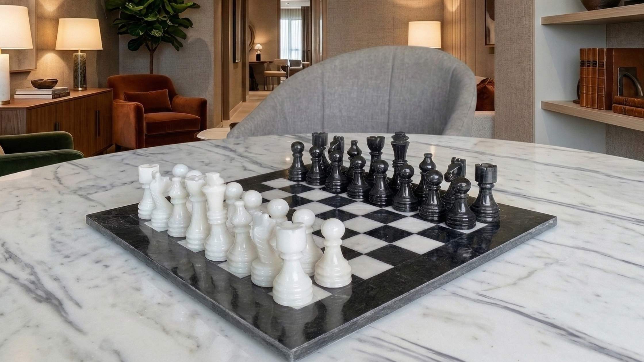 style living room chess set