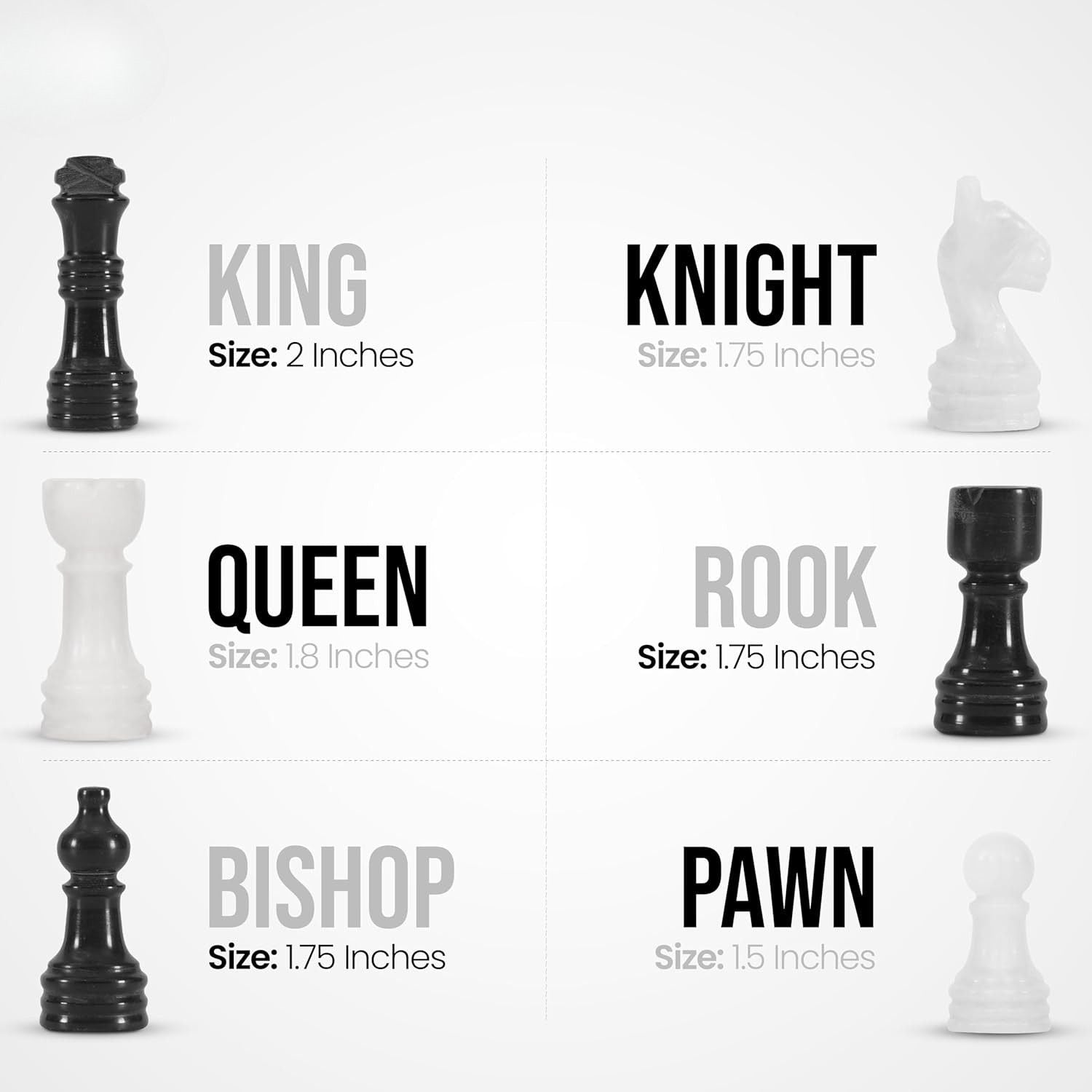 10 inch marble chess pieces