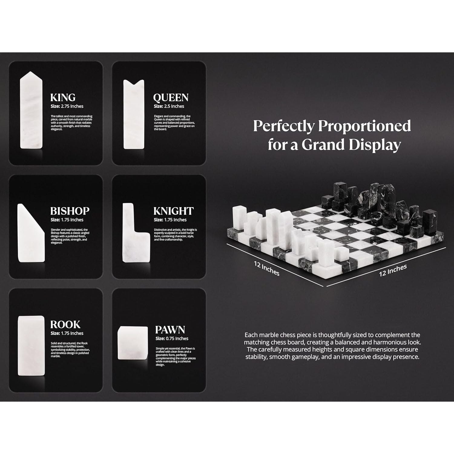 Premium Borderless Marble Chess