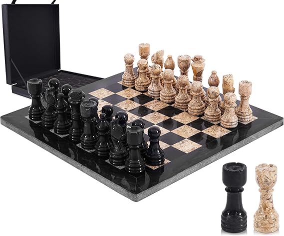 black coral chess with storage