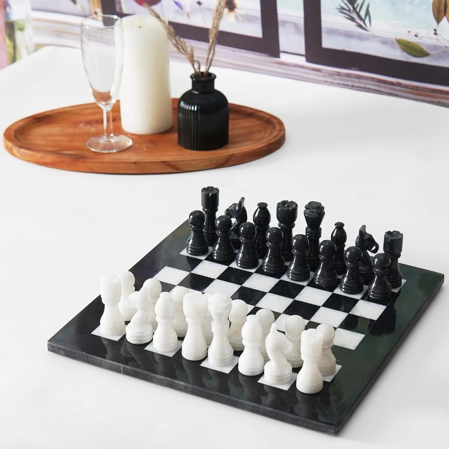 black and white chess set