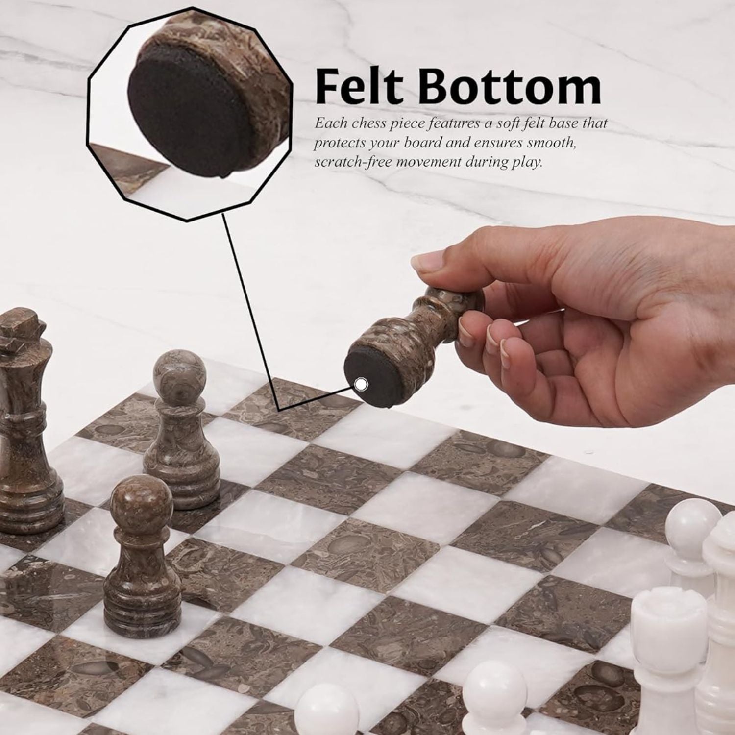 felt bottom chess board pieces