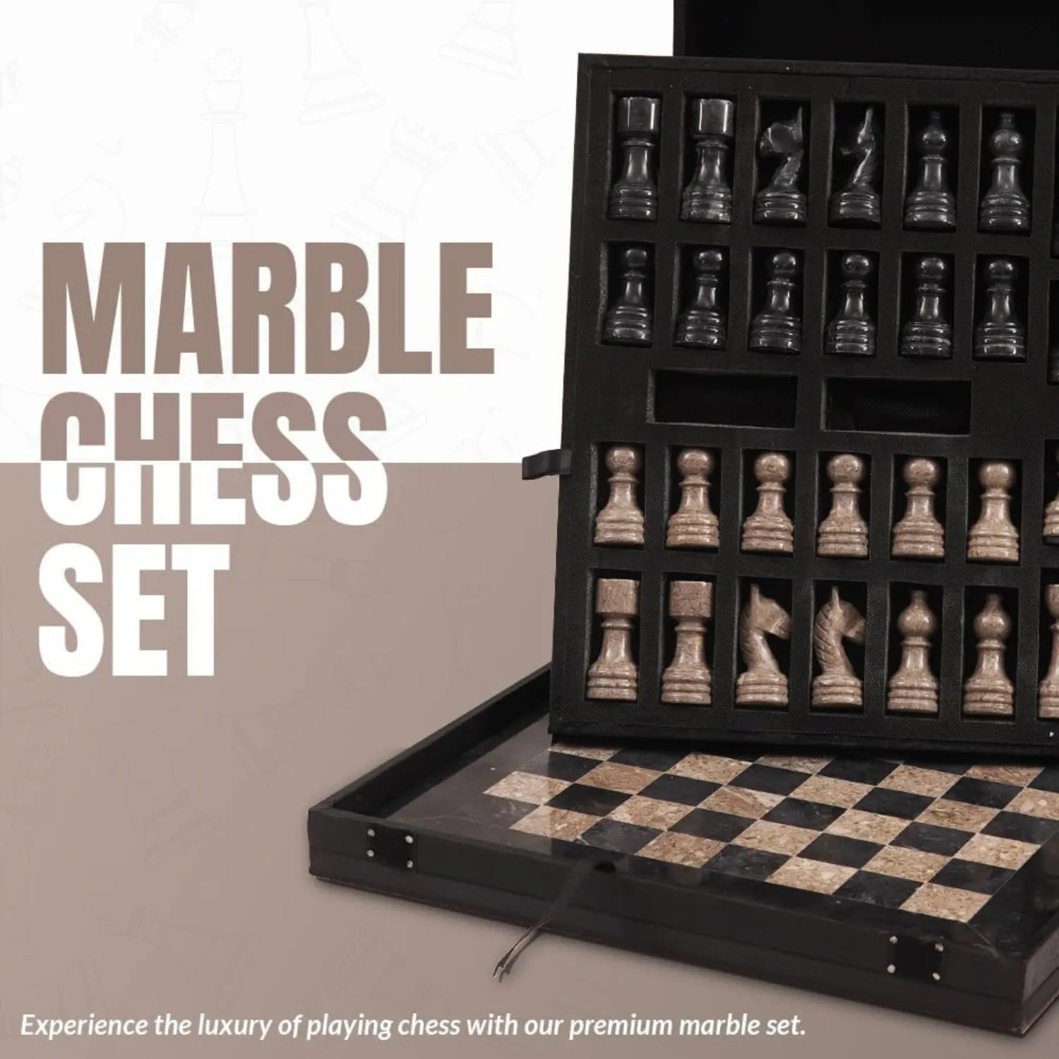 Onyx Marble Chess Set With Storage