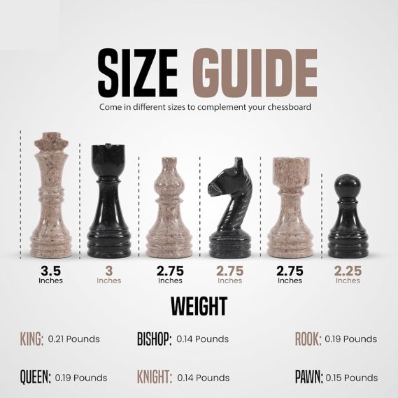 oceanic and black marble chess pieces