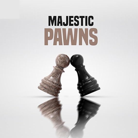 oceanic and black onyx marble chess figures