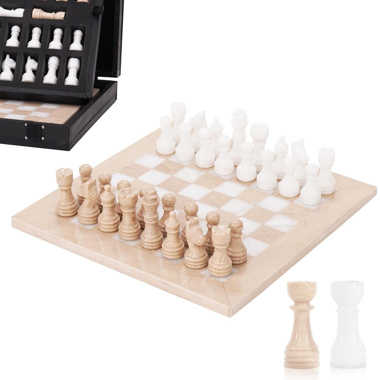 premium onyx marble chess set