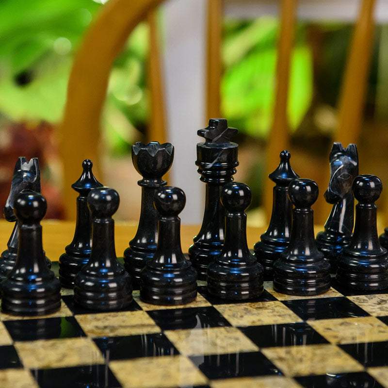 chess board with pieces
